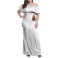 Skeleton Santa Claus Family Matching Off Shoulder Maxi Dress and Hawaiian Shirt On The Naughty List And I Regret Nothing - Wonder Print Shop