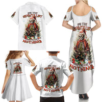 Skeleton Santa Claus Family Matching Summer Maxi Dress and Hawaiian Shirt On The Naughty List And I Regret Nothing - Wonder Print Shop
