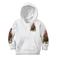 Skeleton Santa Claus Kid Hoodie On The Naughty List And I Regret Nothing - Wonder Print Shop