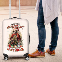 Skeleton Santa Claus Luggage Cover On The Naughty List And I Regret Nothing - Wonder Print Shop