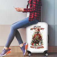 Skeleton Santa Claus Luggage Cover On The Naughty List And I Regret Nothing - Wonder Print Shop