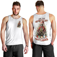 Skeleton Santa Claus Men Tank Top On The Naughty List And I Regret Nothing - Wonder Print Shop