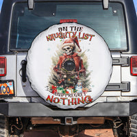 Skeleton Santa Claus Spare Tire Cover On The Naughty List And I Regret Nothing - Wonder Print Shop