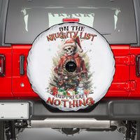 Skeleton Santa Claus Spare Tire Cover On The Naughty List And I Regret Nothing - Wonder Print Shop