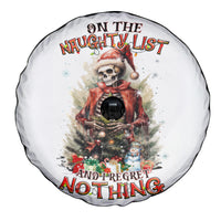 Skeleton Santa Claus Spare Tire Cover On The Naughty List And I Regret Nothing - Wonder Print Shop