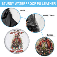 Skeleton Santa Claus Spare Tire Cover On The Naughty List And I Regret Nothing - Wonder Print Shop