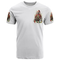Skeleton Santa Claus T Shirt On The Naughty List And I Regret Nothing - Wonder Print Shop