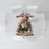 Skeleton Santa Claus Tablecloth On The Naughty List And I Regret Nothing - Wonder Print Shop