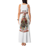 Skeleton Santa Claus Tank Maxi Dress On The Naughty List And I Regret Nothing - Wonder Print Shop