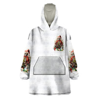 Skeleton Santa Claus Wearable Blanket Hoodie On The Naughty List And I Regret Nothing - Wonder Print Shop