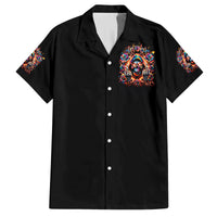 Flower Skull Family Matching Off Shoulder Long Sleeve Dress and Hawaiian Shirt One Day Say Fuck Itt All And Let My Demons Out - Wonder Print Shop