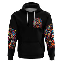 Flower Skull Hoodie One Day Say Fuck Itt All And Let My Demons Out - Wonder Print Shop
