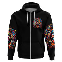 Flower Skull Hoodie One Day Say Fuck Itt All And Let My Demons Out - Wonder Print Shop
