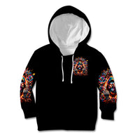 Flower Skull Kid Hoodie One Day Say Fuck Itt All And Let My Demons Out - Wonder Print Shop