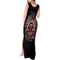 Flower Skull Tank Maxi Dress One Day Say Fuck Itt All And Let My Demons Out - Wonder Print Shop