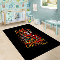 Skeleton Santa Claus Area Rug Rockin' Around The Christmas Tree - Wonder Print Shop