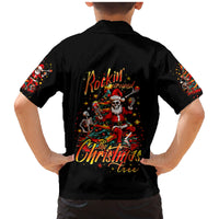 Skeleton Santa Claus Family Matching Mermaid Dress and Hawaiian Shirt Rockin' Around The Christmas Tree - Wonder Print Shop