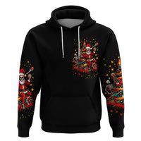 Skeleton Santa Claus Hoodie Rockin' Around The Christmas Tree - Wonder Print Shop