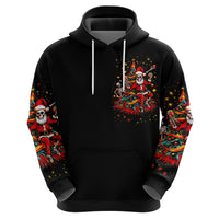 Skeleton Santa Claus Hoodie Rockin' Around The Christmas Tree - Wonder Print Shop