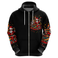 Skeleton Santa Claus Hoodie Rockin' Around The Christmas Tree - Wonder Print Shop