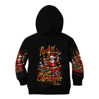 Skeleton Santa Claus Kid Hoodie Rockin' Around The Christmas Tree - Wonder Print Shop
