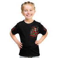 Skeleton Santa Claus Kid T Shirt Rockin' Around The Christmas Tree - Wonder Print Shop