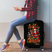 Skeleton Santa Claus Luggage Cover Rockin' Around The Christmas Tree - Wonder Print Shop