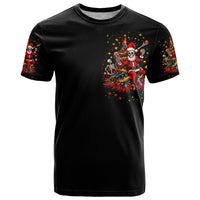 Skeleton Santa Claus T Shirt Rockin' Around The Christmas Tree - Wonder Print Shop