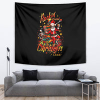 Skeleton Santa Claus Tapestry Rockin' Around The Christmas Tree - Wonder Print Shop