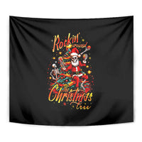 Skeleton Santa Claus Tapestry Rockin' Around The Christmas Tree - Wonder Print Shop