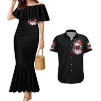 Skeleton Santa Claus Couples Matching Mermaid Dress and Hawaiian Shirt Merry Christmas Bitches - Wonder Print Shop