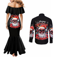 skeleton-santa-claus-couples-matching-mermaid-dress-and-long-sleeve-button-shirt-merry-christmas-bitches