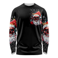 Skeleton Santa Claus Long Sleeve Shirt Merry Christmas Bitches - Wonder Print Shop