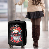 Skeleton Santa Claus Luggage Cover Merry Christmas Bitches - Wonder Print Shop
