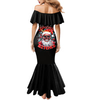 Skeleton Santa Claus Mermaid Dress Merry Christmas Bitches - Wonder Print Shop