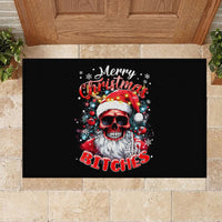 Skeleton Santa Claus Rubber Doormat Merry Christmas Bitches - Wonder Print Shop