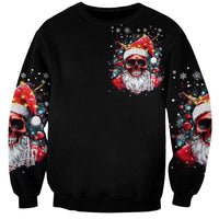 Skeleton Santa Claus Sweatshirt Merry Christmas Bitches - Wonder Print Shop