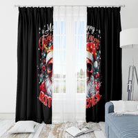 Skeleton Santa Claus Window Curtain Merry Christmas Bitches - Wonder Print Shop