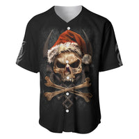 Skeleton Santa Claus Baseball Jersey Scary Skeleton Santa Claus Coming - Wonder Print Shop