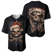 Skeleton Santa Claus Baseball Jersey Scary Skeleton Santa Claus Coming - Wonder Print Shop