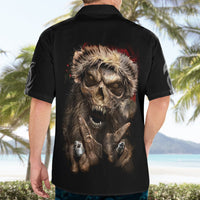 Skeleton Santa Claus Hawaiian Shirt Scary Skeleton Santa Claus Coming - Wonder Print Shop