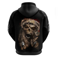 Skeleton Santa Claus Hoodie Scary Skeleton Santa Claus Coming - Wonder Print Shop
