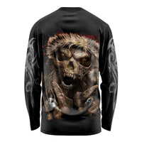 Skeleton Santa Claus Long Sleeve Shirt Scary Skeleton Santa Claus Coming - Wonder Print Shop