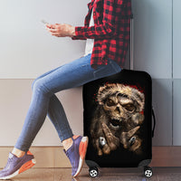 Skeleton Santa Claus Luggage Cover Scary Skeleton Santa Claus Coming - Wonder Print Shop