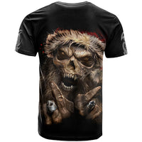 Skeleton Santa Claus T Shirt Scary Skeleton Santa Claus Coming - Wonder Print Shop