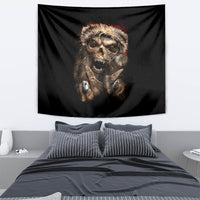 Skeleton Santa Claus Tapestry Scary Skeleton Santa Claus Coming - Wonder Print Shop