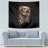 Skeleton Santa Claus Tapestry Scary Skeleton Santa Claus Coming - Wonder Print Shop