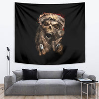 Skeleton Santa Claus Tapestry Scary Skeleton Santa Claus Coming - Wonder Print Shop