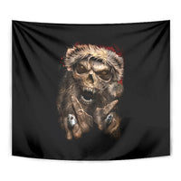 Skeleton Santa Claus Tapestry Scary Skeleton Santa Claus Coming - Wonder Print Shop