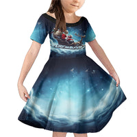 Skeleton Santa Claus Family Matching Mermaid Dress and Hawaiian Shirt Santa Claus Is Coming To Town - Wonder Print Shop